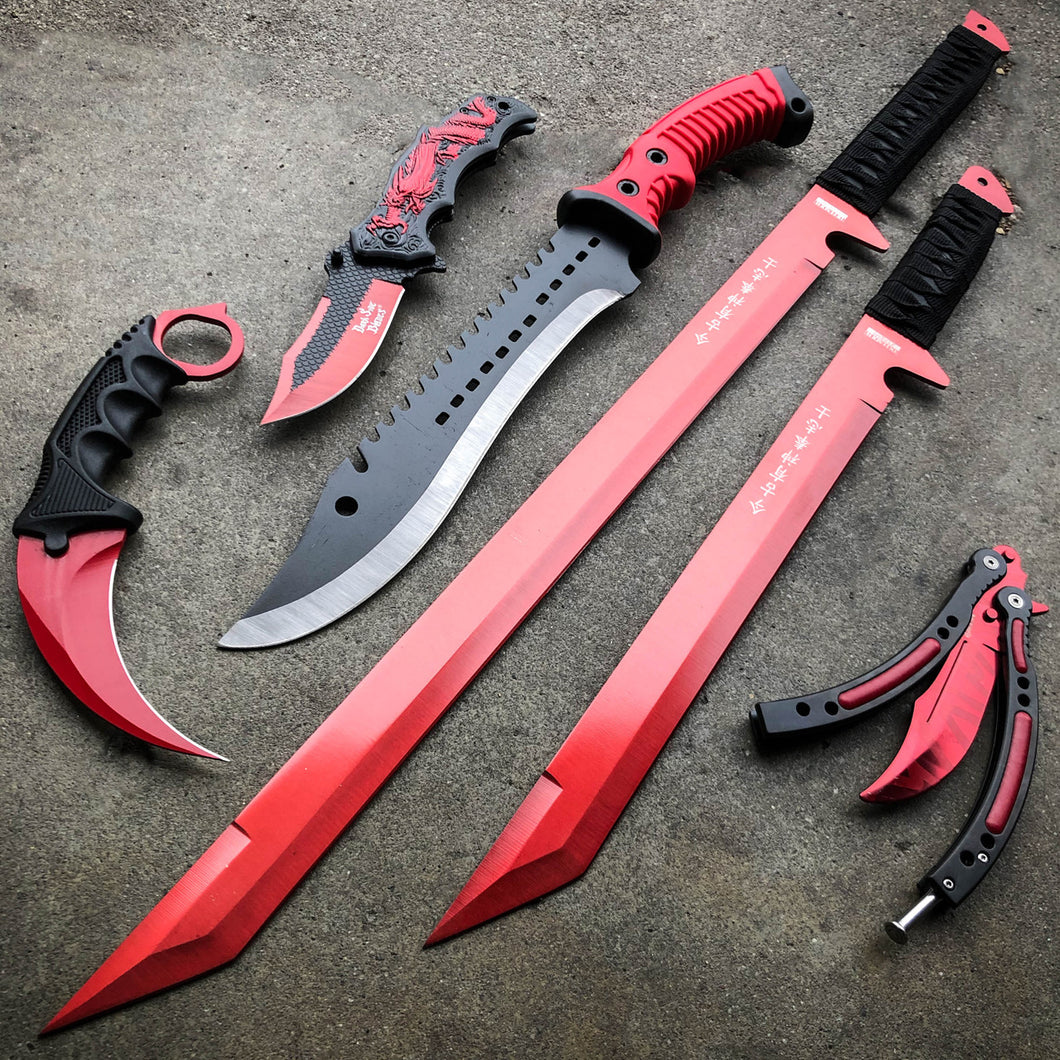 6 PC RED SLAYER TACTICAL SET