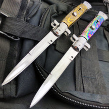 Load image into Gallery viewer, 9.5" ITALIAN STYLE STILETTO SWITCH BLADE POCKET KNIFE DRAGAON