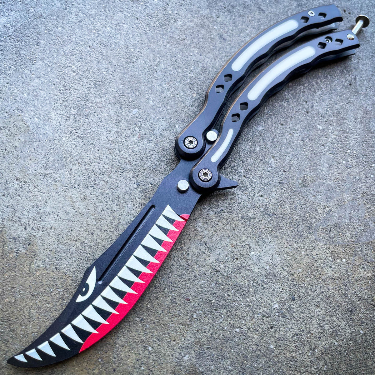 Bali Shark Butterfly Knife, Flipper Knife Butterfly