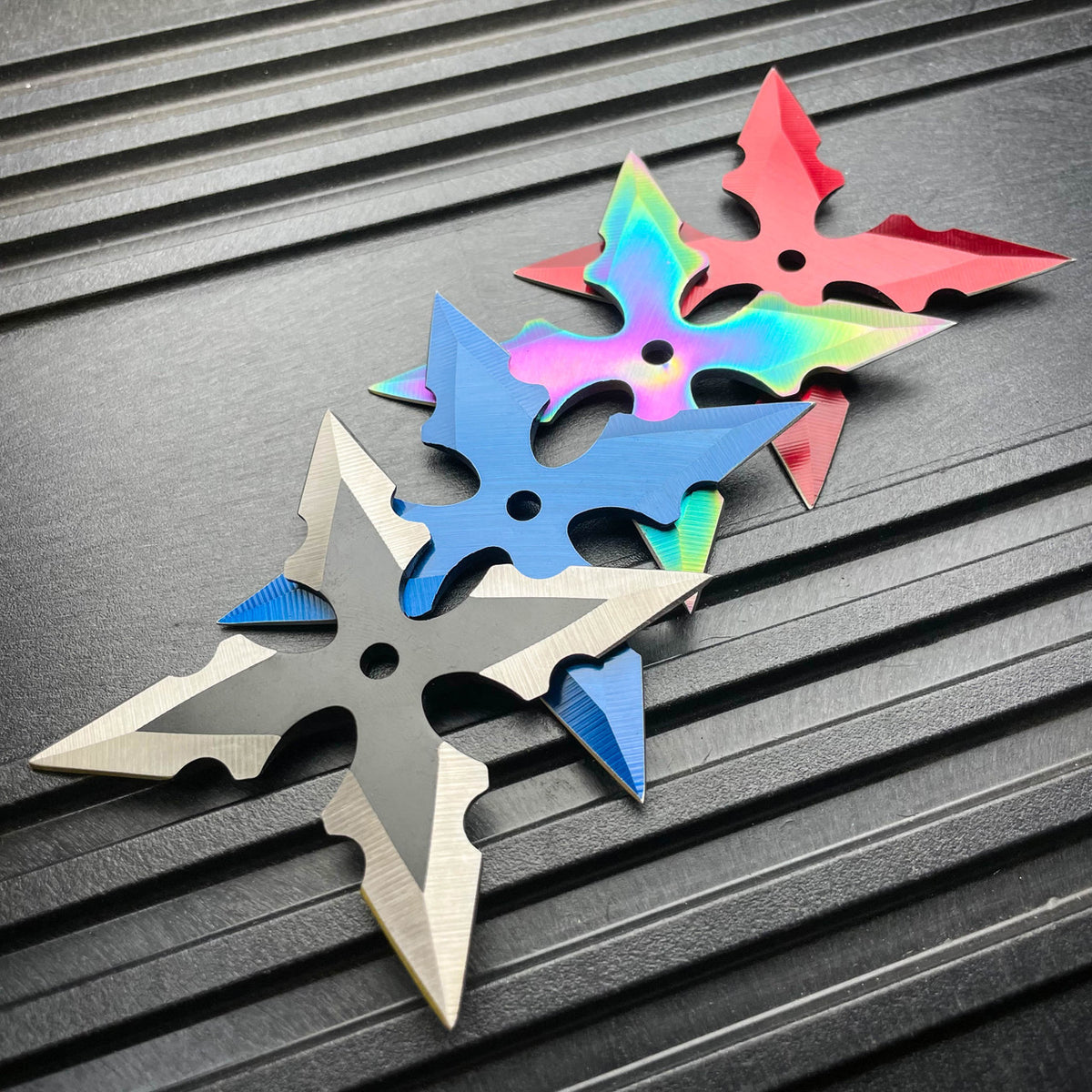 4 PC Set Ninja Throwing Stars Anime Shuriken Knife Blade