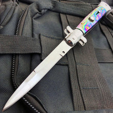 Load image into Gallery viewer, 9.5" ITALIAN STYLE STILETTO SWITCH BLADE POCKET KNIFE DRAGAON