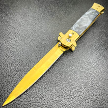 Load image into Gallery viewer, GOLD AUTO ITALIAN STILETTO