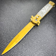 Load image into Gallery viewer, GOLD AUTO ITALIAN STILETTO