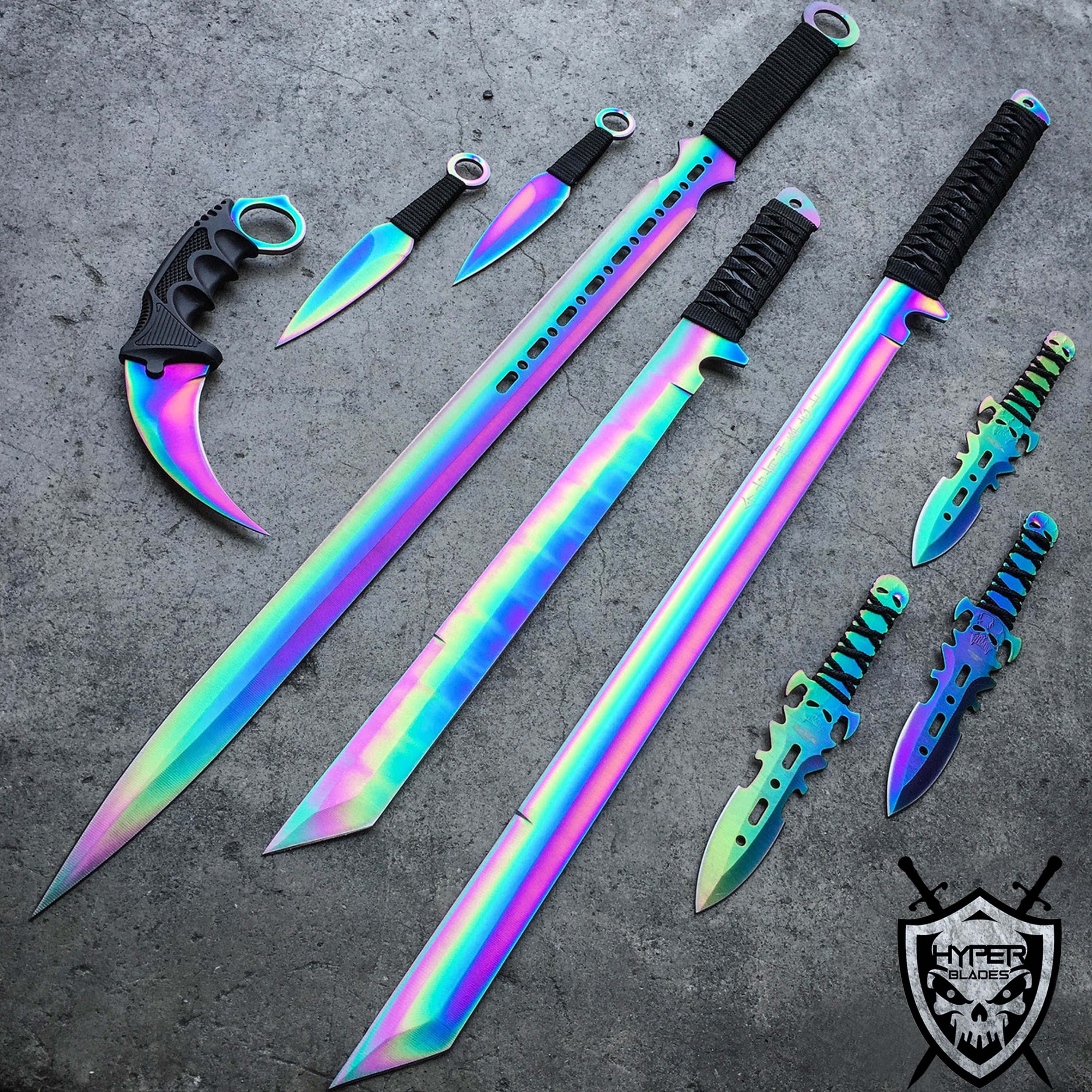 3 PC RAINBOW NINJA KUNAI – HYPER BLADES