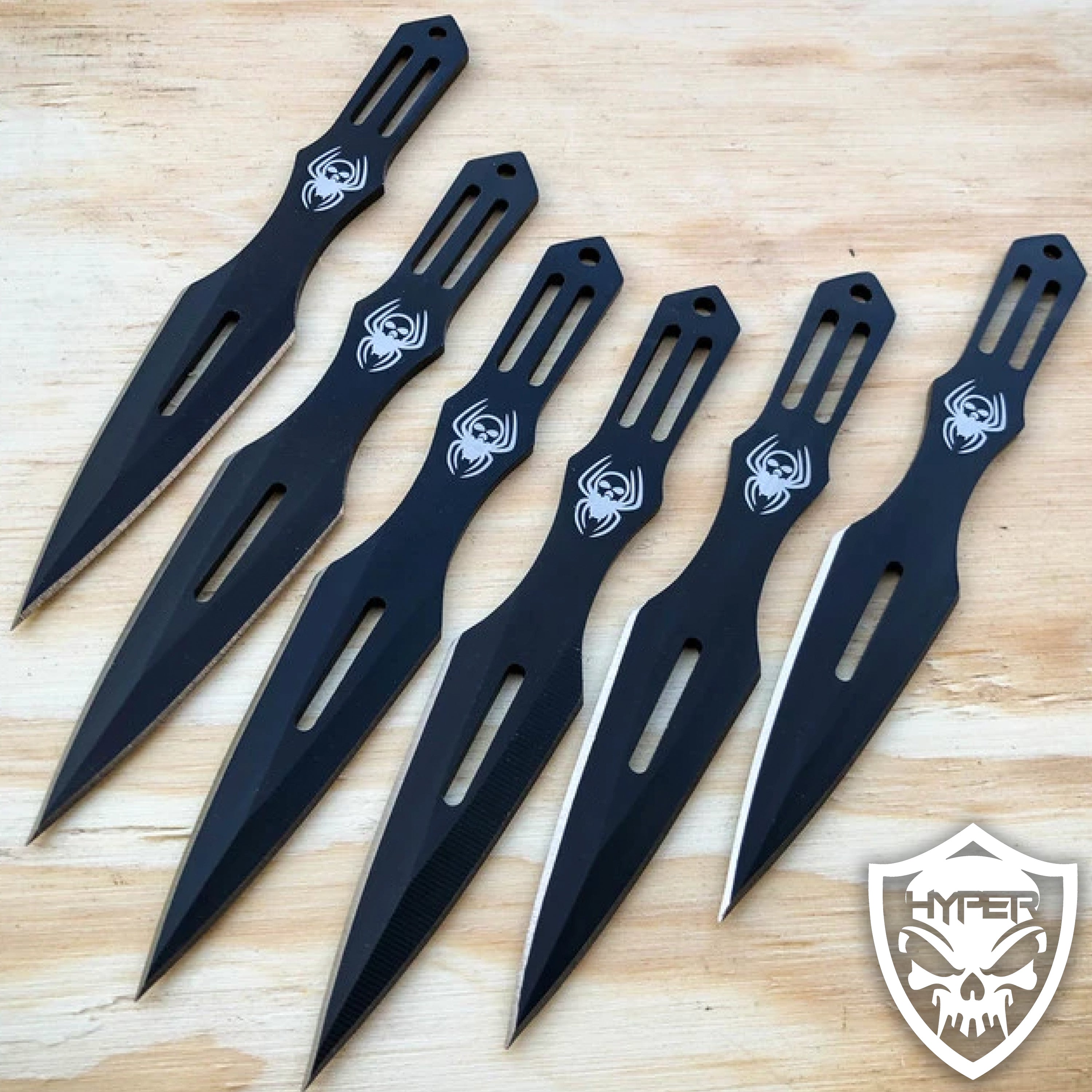 Nine Inch Black Kunai Ninja Throwing Knife Set For Sale, All Ninja Gear:  Largest Selection of Ninja Weapons, Throwing Stars